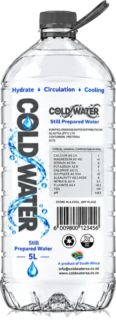 ColdWater SA 5 litre bottle with carry handle